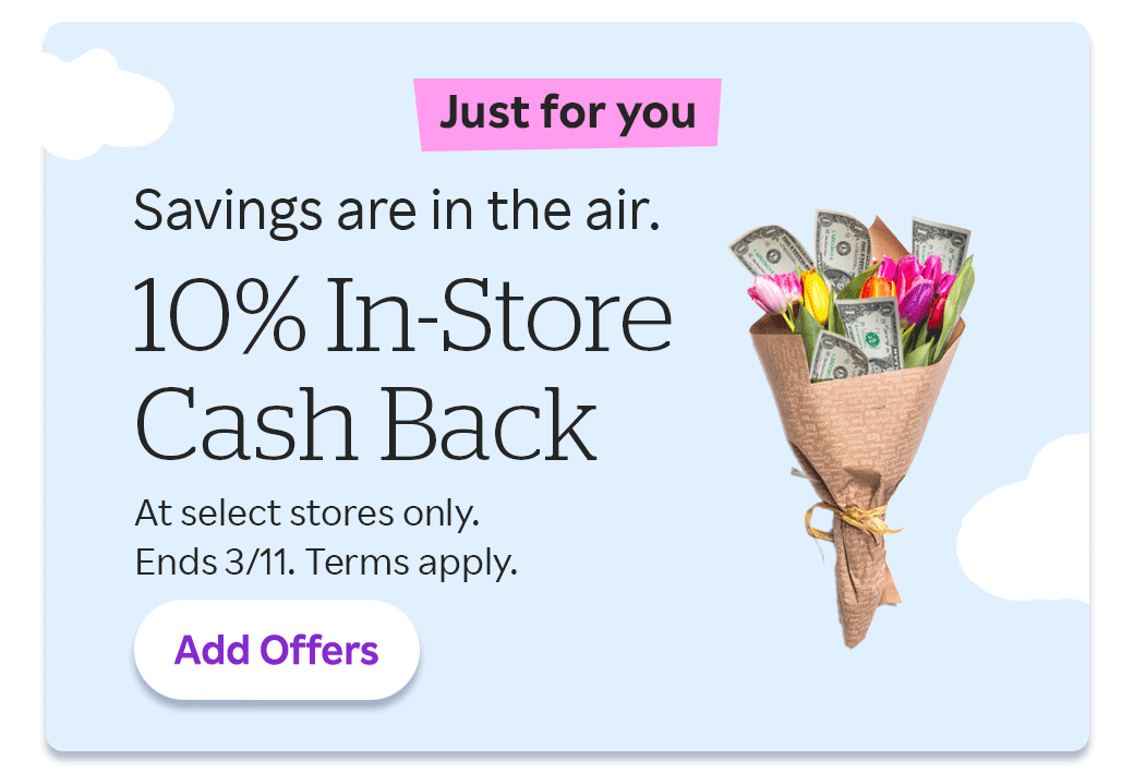 Shop In-store Cashback