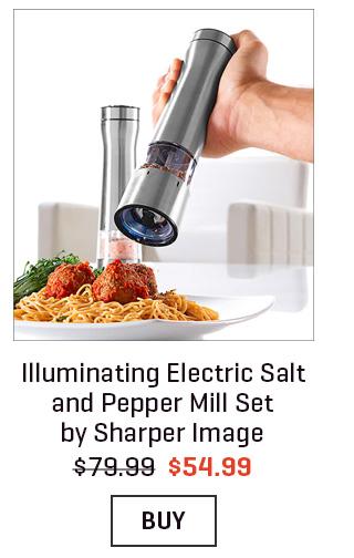 Sharper Image Illuminating Electric Salt and Pepper Mill Set