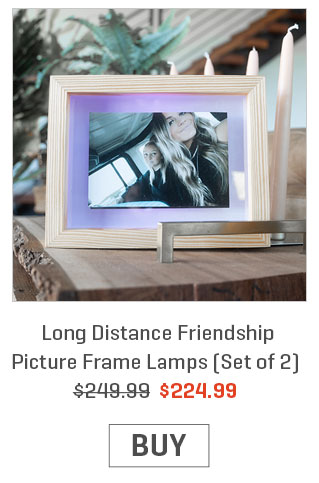 Long Distance Friendship Picture Frame Lamps (Set of 2)