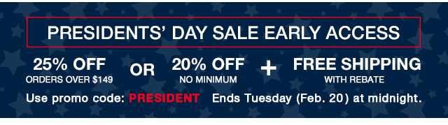 Shop Presidents' Day Sale