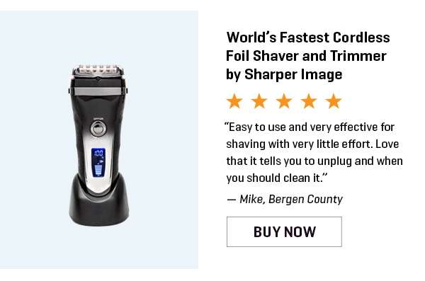 Worlds Fastest Cordless Foil Shaver and Trimmer by Sharper Image