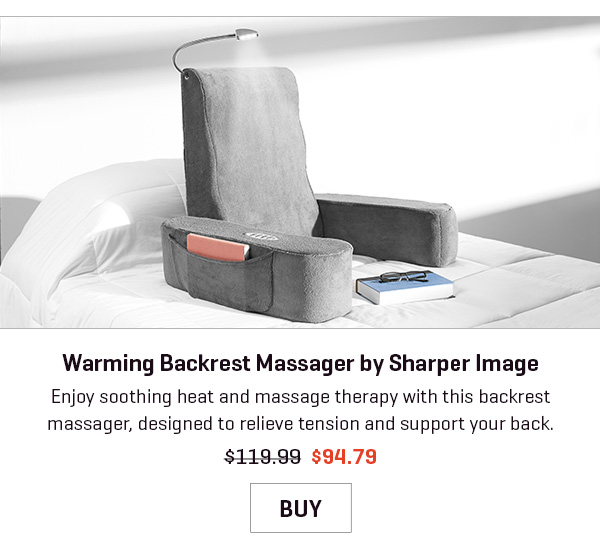Warming Backrest Massager by Sharper Image