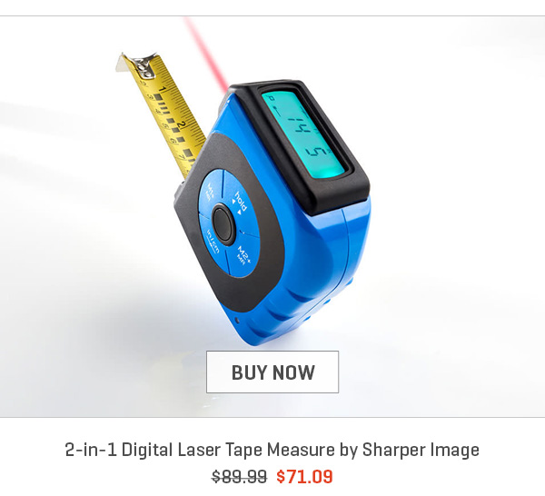 2-in-1 Digital Laser Tape Measure by Sharper Image