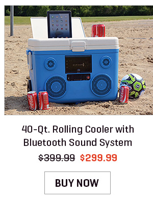 40-Qt. Rolling Cooler with Bluetooth Sound System