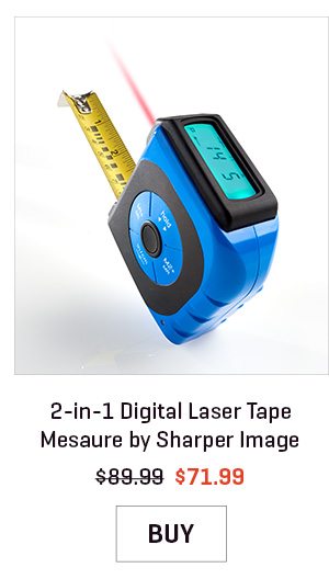 2-in-1 Digital Laser Tape Mesaure by Sharper Image