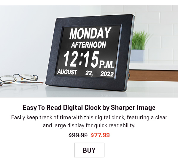 Easy To Read Digital Clock by Sharper Image