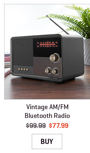 Vintage AM/FM Bluetooth Radio