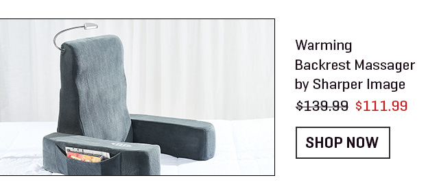 Warming Backrest Massager by Sharper Image @