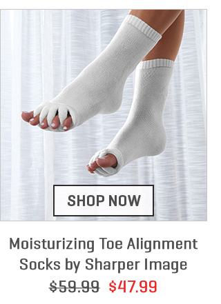 Moisturizing Toe Alignment Socks by Sharper Image