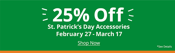 25% OFF St. Patrick's Day accessories