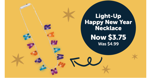 Light-Up Happy New Year Necklace