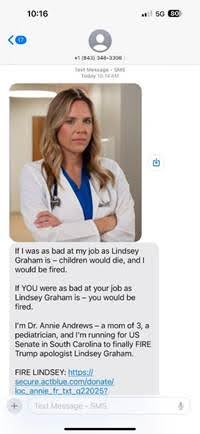 Dr. Annie Andrews Text Message