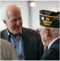 John Cornyn with Military Vets