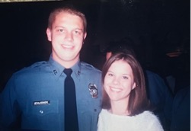 Detective Eric DeValkenaere and his wife Sarah