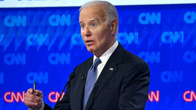 Joe Biden wide-eyed in the debate