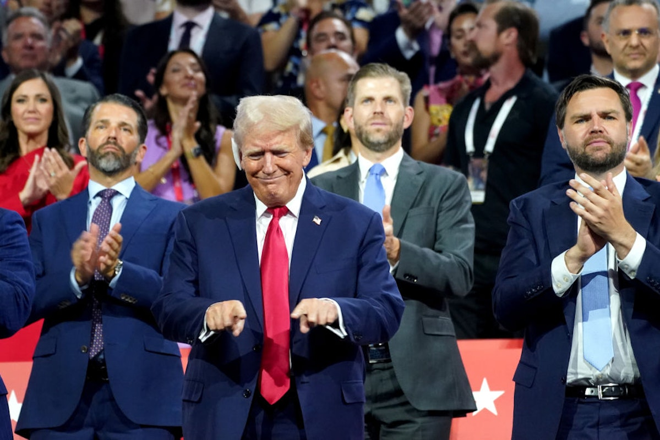 President Trump at the RNC convention