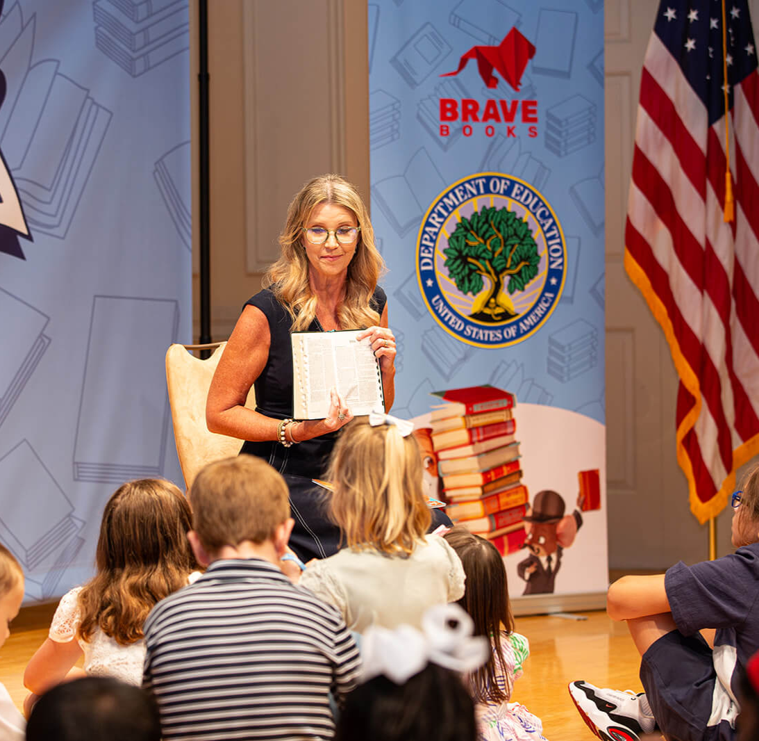 Missy Robertson reading a BRAVE Book