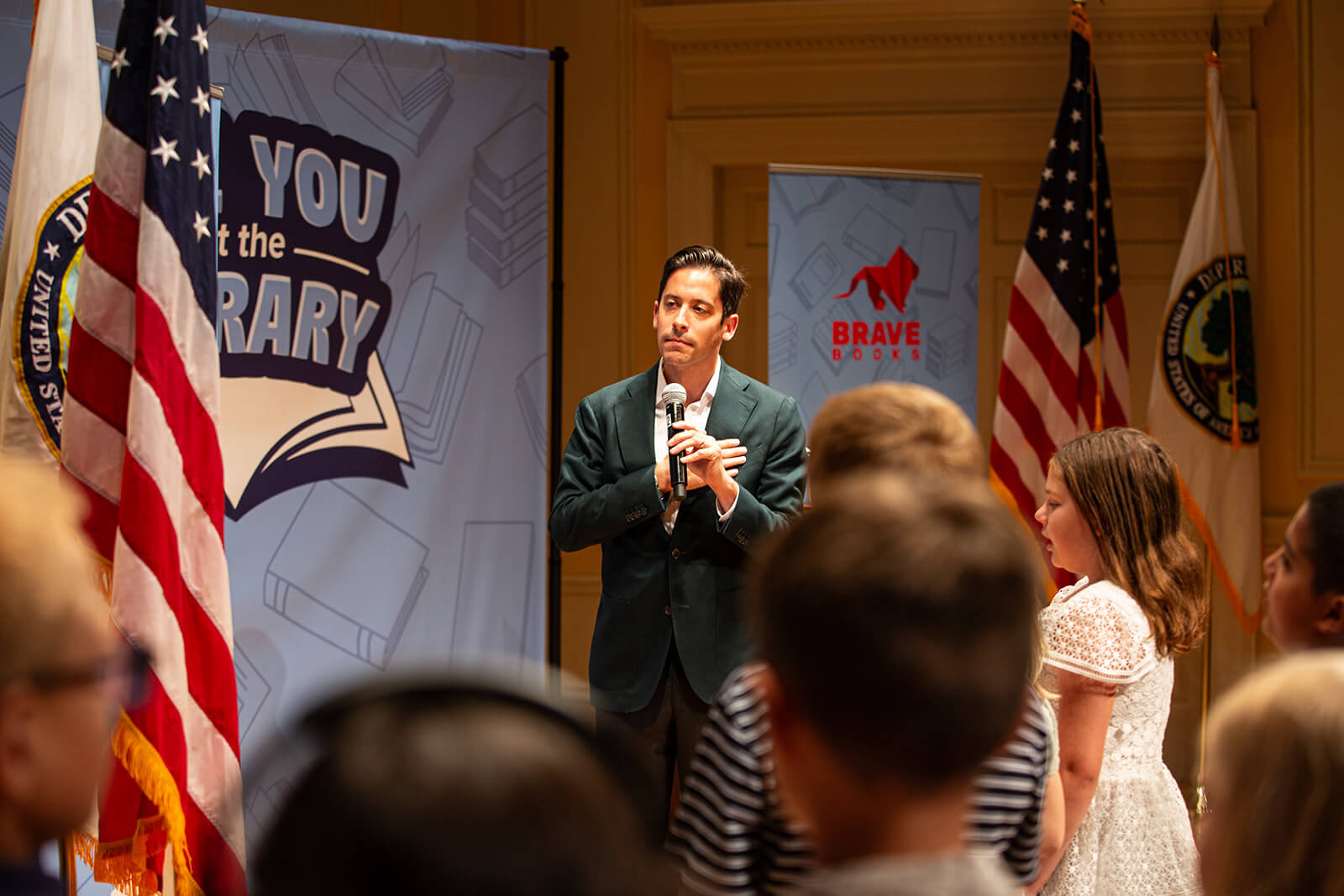 Michael Knowles reading a BRAVE Book