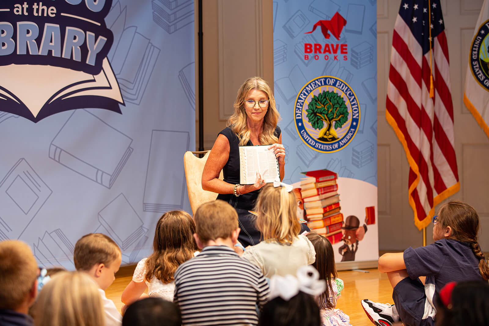 Missy Robertson reading a BRAVE Book